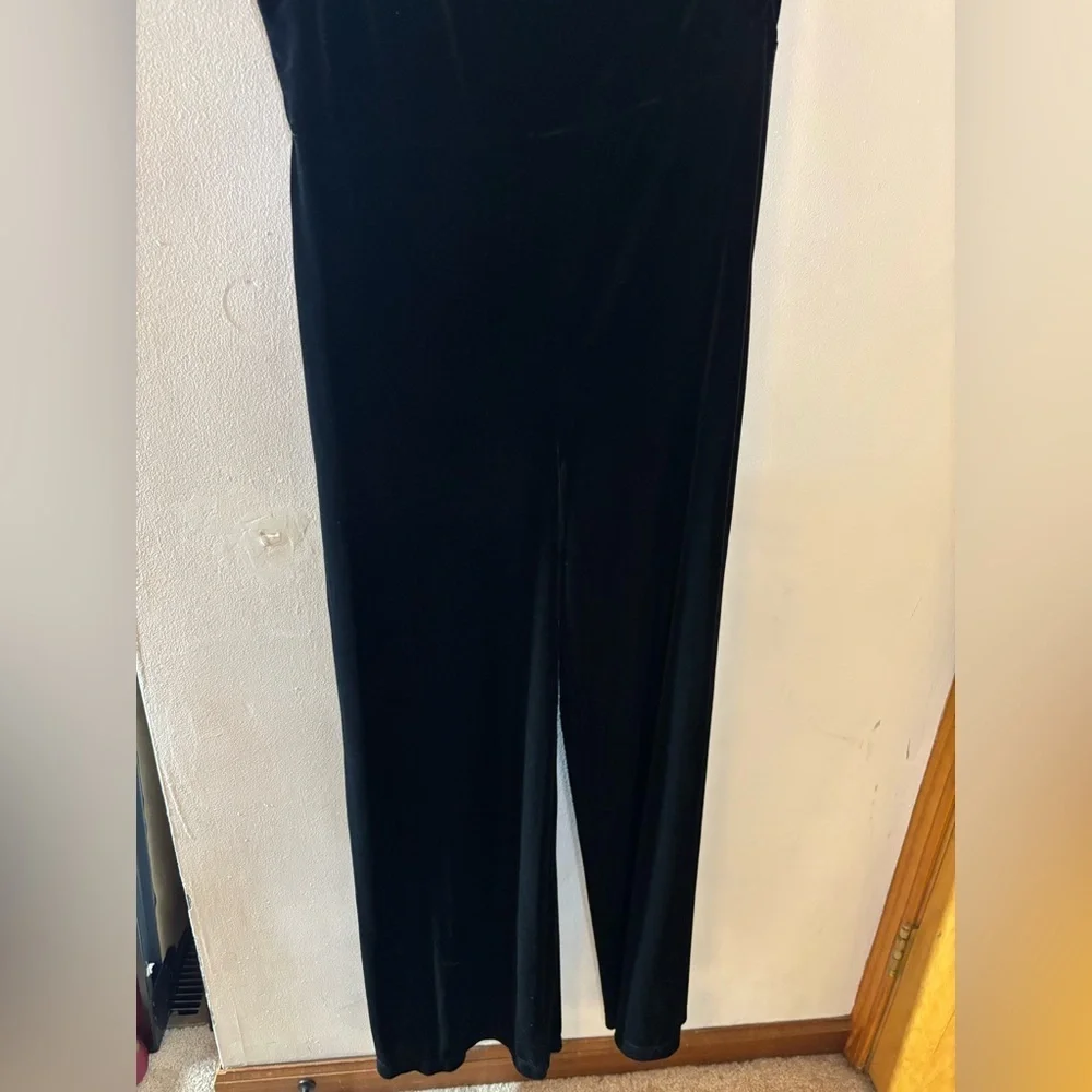 NWT Banana Republic Factory Dark Romantic One Shoulder Velvet Jumpsuit - Picture 6 of 8